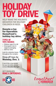 the holiday toy drive is coming to town this year, and it's free