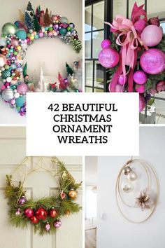 twelve beautiful christmas ornament wreaths