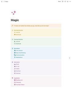 an image of a website page with the text'magic'in different colors and sizes