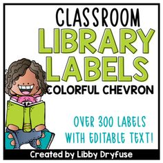 Organize your classroom library with this all new set of bright chevron completely editable library labels! This label set contains over 300 labels for your classroom library! Choose to label your classroom library by theme or reading level! Coordinating book sticker labels are also included! Just p... Shelf Labels For Library, Free Book Labels For Classroom Library, Bookshelf Genre Labels, Classroom Library Leveled Books, Chevron Classroom Decor, Book Hospital, Elementary Library Shelf Labels, Classroom Library Labels, Fantasy Poetry