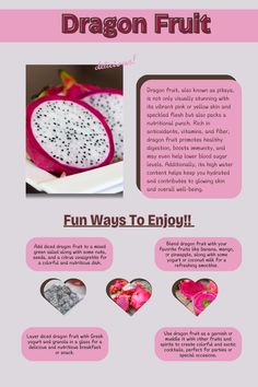 Embark on a journey of exotic flavors with dragon fruit while documenting your health progress with our 30-day guided journal to healthy eating! 📔 Unlock the magic of dragon fruit and pursue a path to wellness. 🌺 #DragonFruitJoy #HealthyHabits #NutritionJourney Fruit Delight, Low Blood Sugar Levels, Guided Journal, Lower Blood Sugar, Food Journal, Fitness Journal, Healthy Digestion