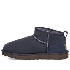 (WMNS) UGG Classic Ultra Mini Boot 'Eve Blue' 1116109-EVB Navy Blue Wishlist, Blue Uggs Outfit, Navy Blue Uggs, Blue Uggs, Ultra Mini Uggs, Ugg Ultra Mini, Ugg Classic Ultra Mini, Ugg Mini, Uggs Outfit