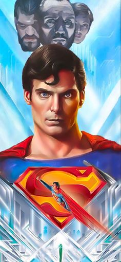 the superman movie poster is shown in this image