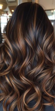 Chunky High And Low Lights, Hair Color For Older Women Over 50, Chocolate Brown With Caramel Highlights, Brown Hair Tones, Fall Hair Highlights, Highlights Brown Hair Balayage, Natural Grey Hair, Balyage Hair