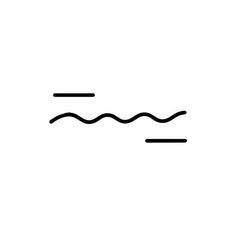 a black and white line drawing of a wave on a white background with the word waves written below it