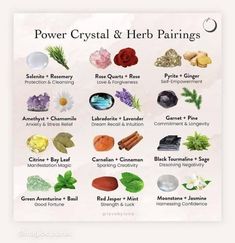 Herb Pairings, Crystal Healing Chart, Jar Spells, Wiccan Magic, Witch Spirituality, Magic Spell Book, Oh My Goddess, Magic Herbs, Magical Herbs