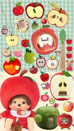 an image of some apples and other items