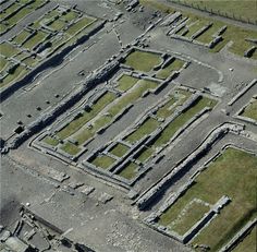 an aerial view of the ancient city of pompei