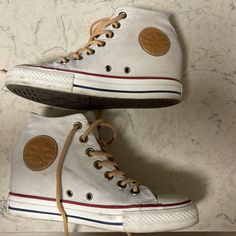 Please Refer To Pictures For Details And Condition! Used. It Has Some Dirty Spots. You Can See In A Close Up Look, And It Can Be Cleaned By A Shoe Repair If Wanted. No Returns! Extremely Rare Finding! The Shoe Is Stunning In Person! Extremely Rare To Find! Converse Wedge, Converse Wedges, Wedge High Tops, High Top Chucks, Shoes Converse, Converse White, Shoe Repair, Chuck Taylors High Top, Womens Converse