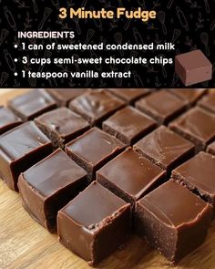 chocolate fudge recipe with 3 ingredients