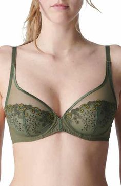 Simone Perele Saga Underwire Demi Bra | Nordstrom Pretty Embroidery, Simone Perele, Wings Design, Guipure Lace, Balconette Bra, Demi Bra, Bra Sizes, Timeless Pieces