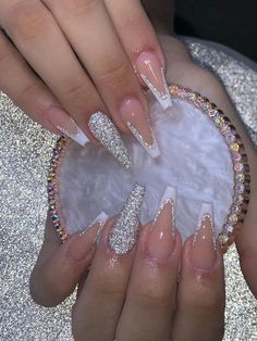 Purple Diamond, Gold Powder, Pink And White Flowers, Luxury Flowers, Silver Nails, Heart Shaped Diamond, Color Powder, False Nail, Nail File