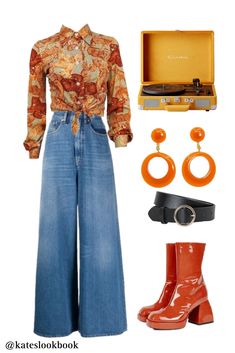 Floral 70s Outfit, Retro Outfit 70's, 1970s Outfits Ideas 70s Fashion, 70s Fashion Lookbook, 70s Outfits Colorful, Seventies Party Outfit, Modern 1970s Fashion, 70s Roadie Outfit