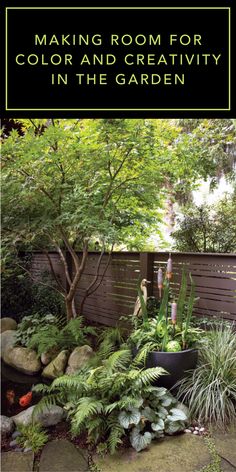 the cover of making room for color and creativity in the garden, with an image of plants