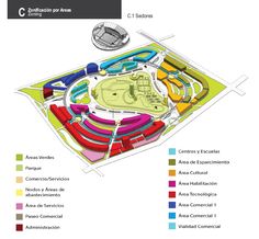 the plan for an arena with seating areas and other things to see in this map