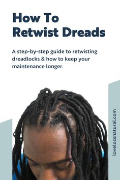 Retwisting Locs Tutorials, How To Retwist Dreads, Retwisting Locs, Retwist Dreads, Locs Maintenance, Dreadlocks Diy, Dreadlocks Hair Care, Loc Care, Locs Natural