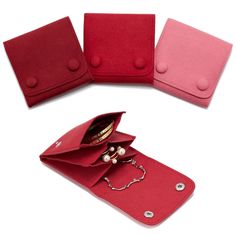 PRICES MAY VARY. 【Separated & Untangled】These red small jewelry pouch features three seperated spaces, good for earrings, rings, bracelets and small necklaces, helps keep your jewerly pieces without tangled messes. You can put things in these red travel jewelry pouch without worrying about them falling out. 【Perfect Size for Purse/Small Bag/Backpack/Suitcase】These red microfiber jewelry pouch are good for many purposes: traveling, storage, gifting and taking with for times you might need to temp Backpack Suitcase, Small Necklaces, Jewelry Travel Bag, Bracelet Organizer, Jewelry Pouches, Small Necklace, Jewelry Roll, Rings Necklace, Small Gift Bags