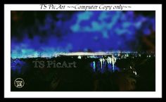 an artistic photo with the words it's picart overlaided in black and blue