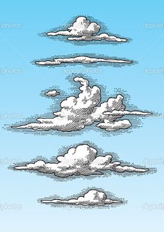 some clouds that are in the sky