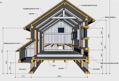 an image of a small house with measurements