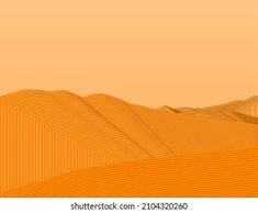 an abstract desert landscape with hills and sand dunes