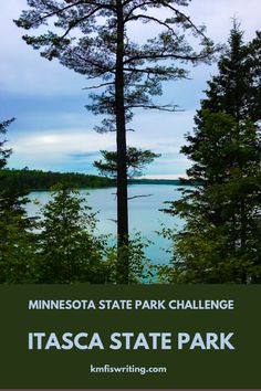 minnesota state park challenge poster with trees and water