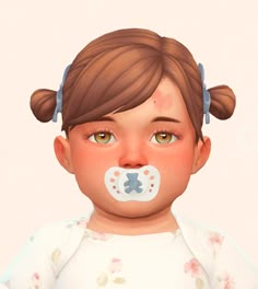 TPLP - Teddy Bear Pacifier | TPLP on Patreon Bear Pacifier, Sims 4 Toddler Clothes, Bedroom Girl, Sims 4 Patreon, Sims Packs