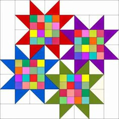 an image of a colorful quilt pattern