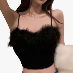 Say What Faux Fur Cropped Top Bustier. Zip Back Closure, Faux Soft Fur Lined Top. Strapless. See Pictures For Additional Details And Measurements Size Large Bit Appears To Run Small, More Like A Juniors Sizing Black Fitted Tank Top For Winter, Fitted Black Tank Top For Winter, Fitted Bandeau Camisole For Party, Party Bandeau Camisole, Fitted Sleeveless Crop Top For Winter, Black Cami Tube Top For Party, Fall Sleeveless Tube Top, Fitted Tank Top For Winter Party, Fitted Sleeveless Tube Top For Fall