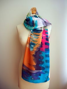 Artistic Silk Shawl Scarf As Gift, Multicolor Silk Rectangular Scarves, Multicolor Rectangular Silk Scarves, Multicolor Silk Rectangular Scarf, Bohemian Silk Scarves For Gifts, Bohemian Silk Scarves As Gifts, Artistic Shawl Scarf For Gift, Multicolor Rectangular Silk Scarf, Artistic Shawl Scarf As A Gift