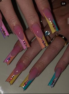 Wow Nails, Pink Envelope, Hippie Nails, Basic Nails, Hot Girl Summer, French Acrylic Nails, Nail Sets