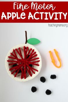 this fine motor apple activity is perfect for toddlers to practice fine motor skills