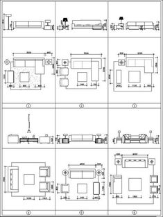 the drawing shows different types of couches and chairs, including one for each seat