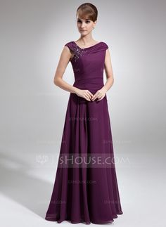 [AU$ 193.00] A-Line/Princess Off-the-Shoulder Floor-Length Chiffon Mother of the Bride Dress With Ruffle Beading (008006218) Ruffle Beading, Mother Of Groom Dresses, Bride Groom Dress, Mob Dresses, Bride Gowns, Mothers Dresses, Mother Of The Bride Dress, Mom Dress, Groom Dress