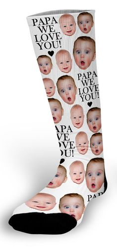 custom photo socks Fun White Socks As Gift, Fun White Socks As A Gift, Customizable White Socks As Gift, Personalized White Socks Gift, Bulk Custom Socks, Personalized Socks Sockprints Socks, Personalised Socks, Dad Socks, Grandpa Christmas