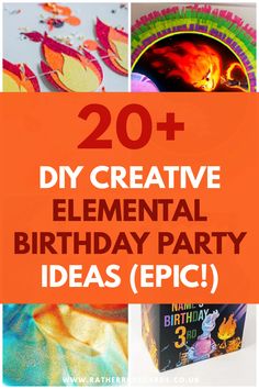 Best Elemental birthday party ideas Elemental Food Ideas, Four Elements Themed Party, Elemental Movie Night Food, Element Party Ideas, Elemental Movie Crafts