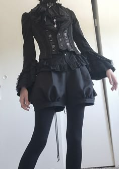 Black Cat Inspired Outfit, Demoncore Outfits, Victorian Outfits Aesthetic, Vkei Clothes, Ouija Fashion, Gothic Ouji Fashion, Ouji Outfit, Aristocrat Fashion, Vkei Outfits