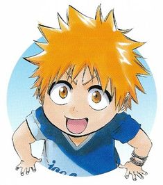 an anime character with orange hair and big eyes is making a funny face at the camera