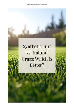 grass with the words synthetic turf vs natural grass which is better? in front of it