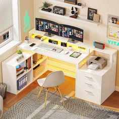 42017726529578 Kid Desk Ideas, Dorm Set Up Layout, Triple Dorm, White L Shaped Desk, Office Art Room, Loc Twist, Teacher Aide, Office Organization Ideas, Room Ideas Dorm