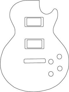 an electric guitar outline on a white background