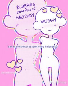 an image of a cartoon character with words written on the face and chest, in front of a pink background