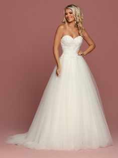 Davinci Bridal 50487 is a strapless sweetheart Tulle ballgown wedding dress. Featuring an Embellished lace bodice cascading into the lush tulle skirt. Corset Lace up back.  Available for 1-2 Week Delivery!!!  Available Sizes: 2,4,6,8,10,12,14,16,18,20  Available Colors: Ivory Ballgown Wedding Dress Strapless, Tulle Ballgown Wedding Dress, Tulle Wedding Dress Ballgown, Wedding Dress Strapless, Tulle Ballgown, Ballgown Wedding Dress, Ballgown Wedding, Wedding Dresses Cinderella, Pnina Tornai