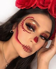 Catrina Costume, Hot Halloween Outfits, Halloween Makeup Pretty, Halloween Eye Makeup