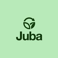 the logo for juba is shown on a green background