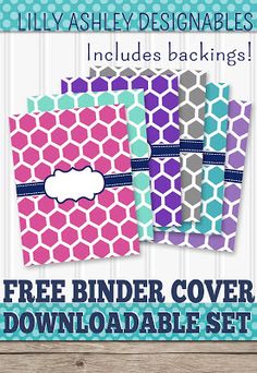 three binder covers with the text, free binder cover printable set