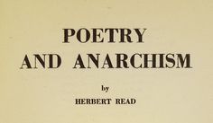 an old book with the title poetry and anarchism