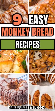 A collection of sweet and savory monkey bread recipes for appetizer, breakfast or dessert. Monkey Bread Ideas, Quick Monkey Bread Recipe, Biscuits Cinnamon Rolls, Best Monkey Bread, Recipe Using Canned Biscuits, Monkey Bread From Scratch, Homemade Monkey Bread, Savory Monkey Bread, Monkey Bread Recipe Easy