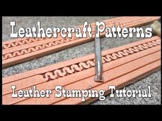 the leather stamping pattern is being used to make some decorative designs on wood strips