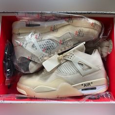 Brand New With Original Box And Additional Laces Jordan Off White, Jordan 4 White, Shoes Air, Air Jordan 4, Off White Color, Jordan Shoes, White Lace, Air Jordan, Air Jordans